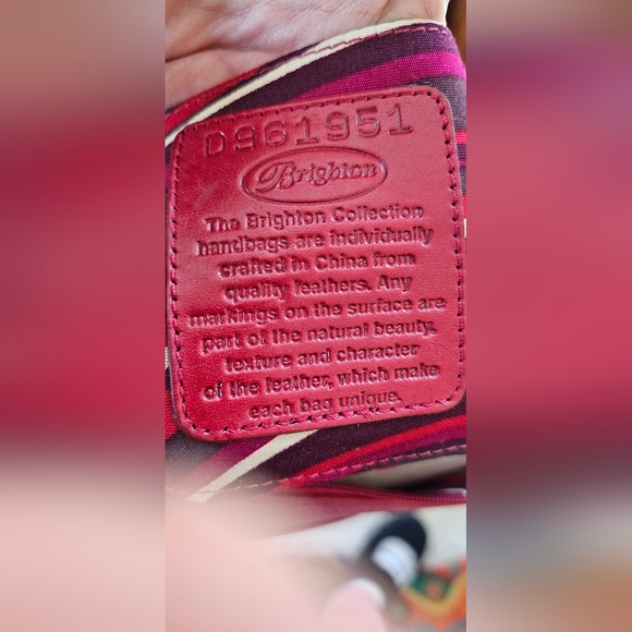 Brighton Barbados Shoulder Bag Woven Handles Silver Charms And Tassle - Picture 6 of 13